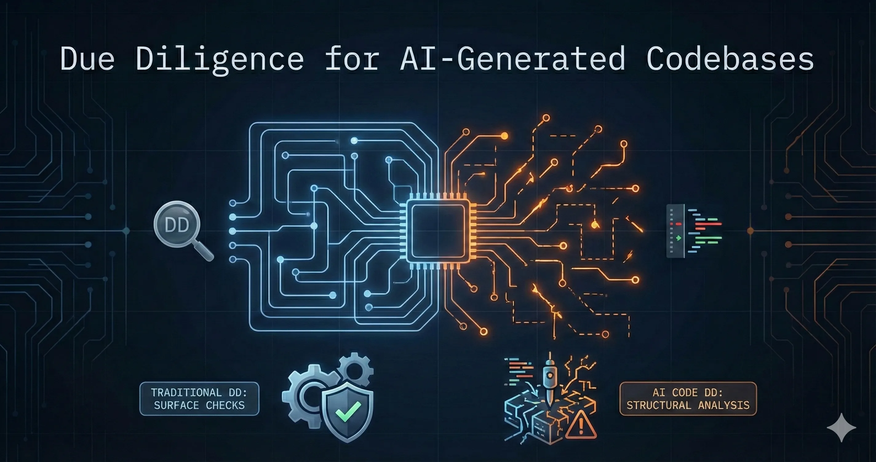 Due diligence for AI-generated codebases — what traditional reviews miss